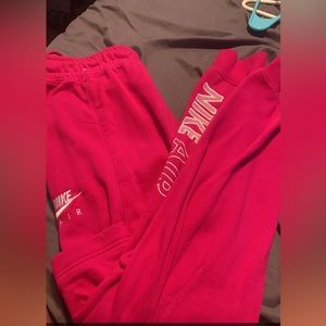 bright pink nike joggers!!